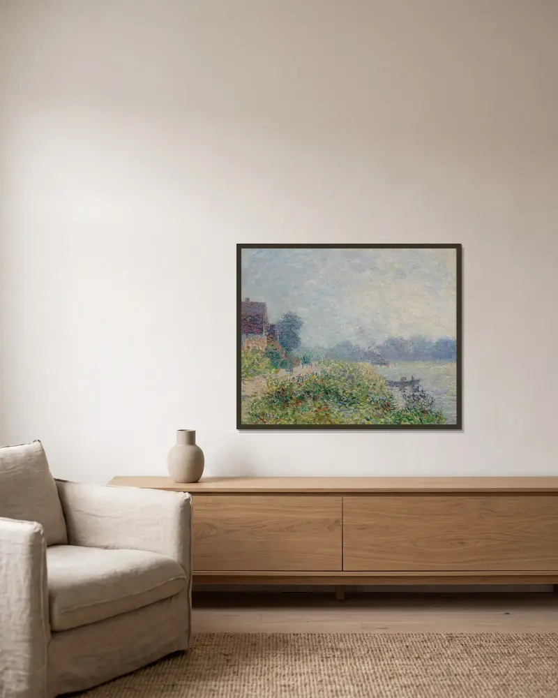 Flussufer, 1901 – Nr. 2 von Gustave Loiseau gerahmt an einer Wand