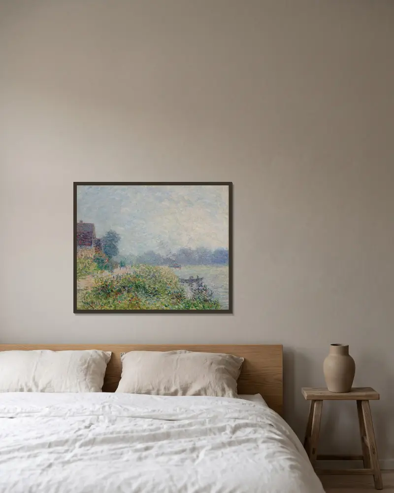 Flussufer, 1901 – Nr. 2 von Gustave Loiseau gerahmt an einer Wand