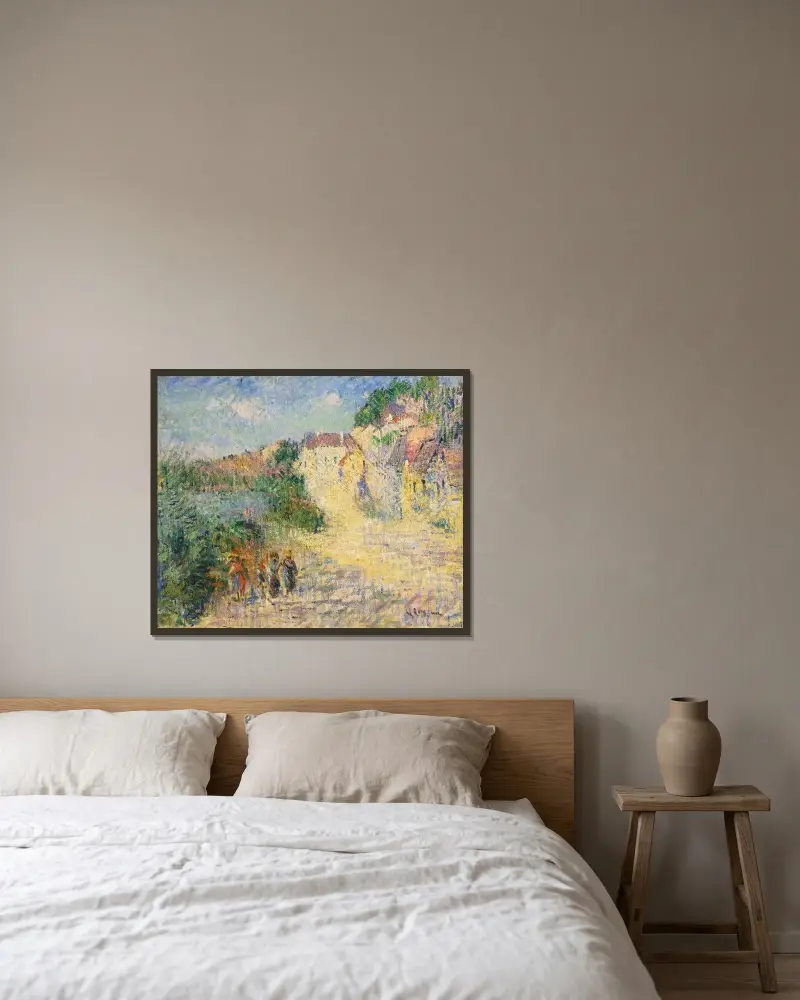 Landskap från Dordogne av Gustave Loiseau inramad på en vägg