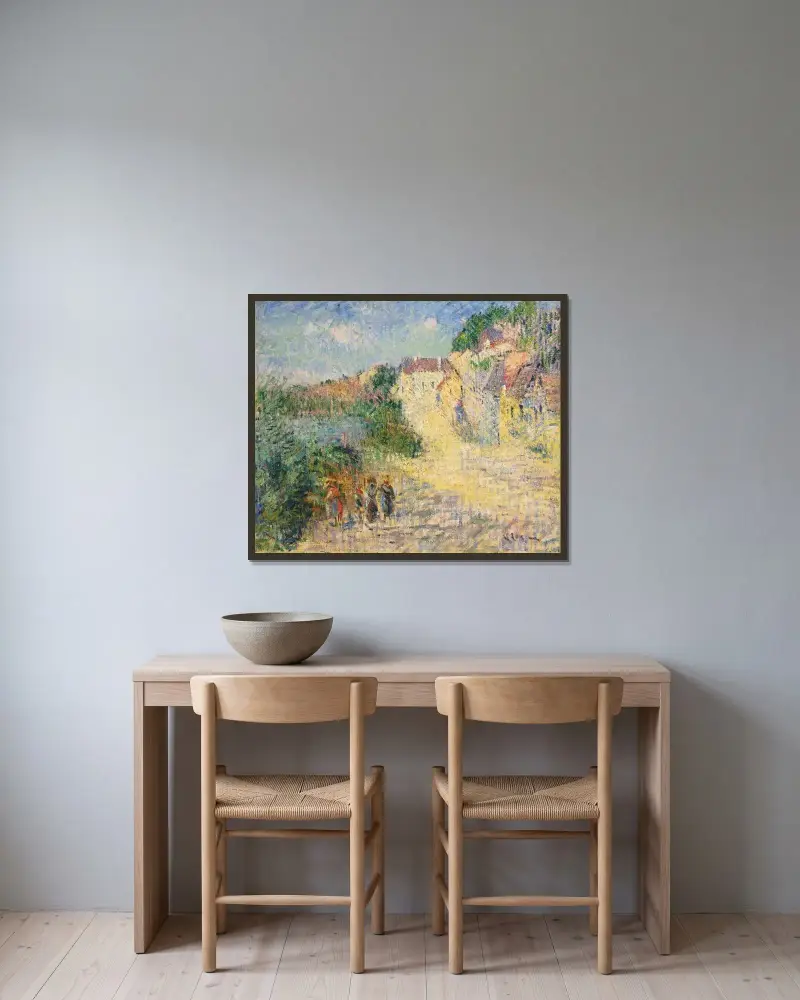 Landskap från Dordogne av Gustave Loiseau inramad på en vägg