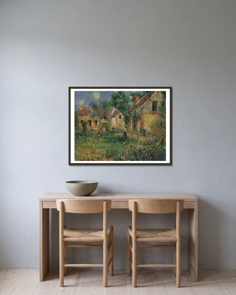 Petite Ferme Aux Environs De Caen av Gustave Loiseau inramad på en vägg