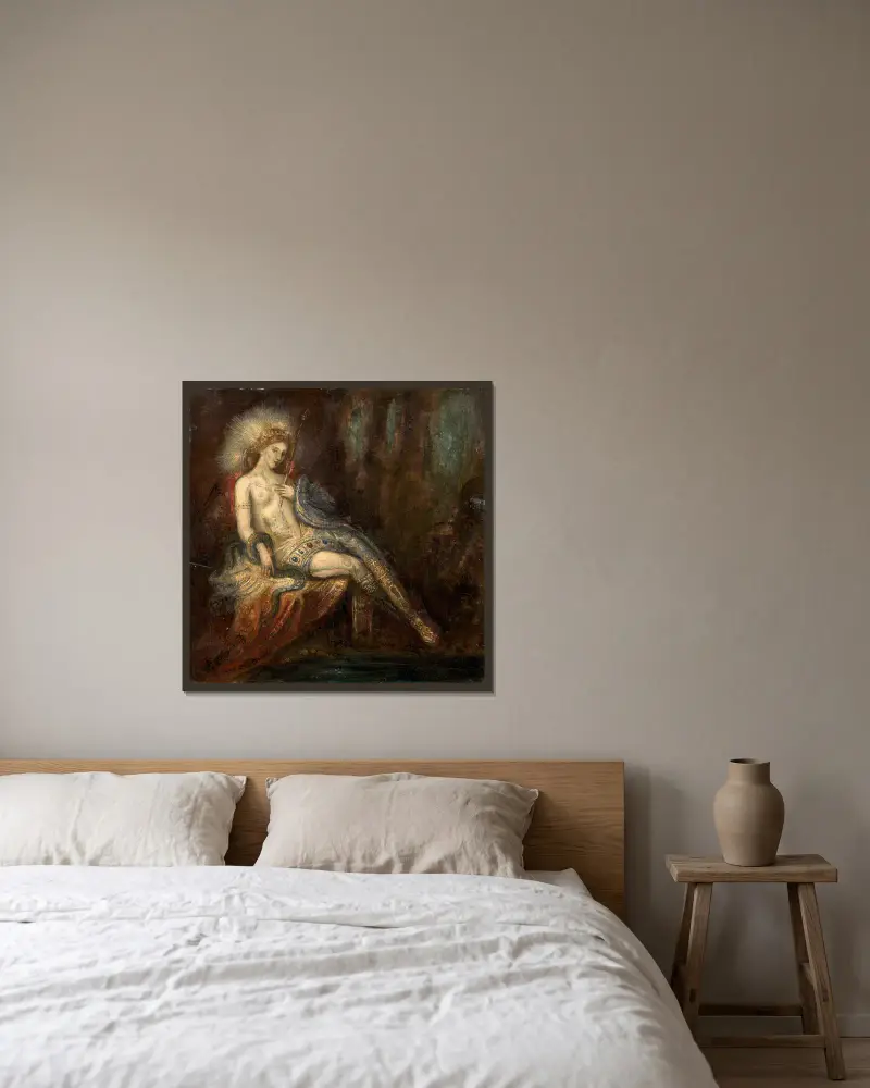 Bogini na skale, Gustave Moreau w ramie na ścianie