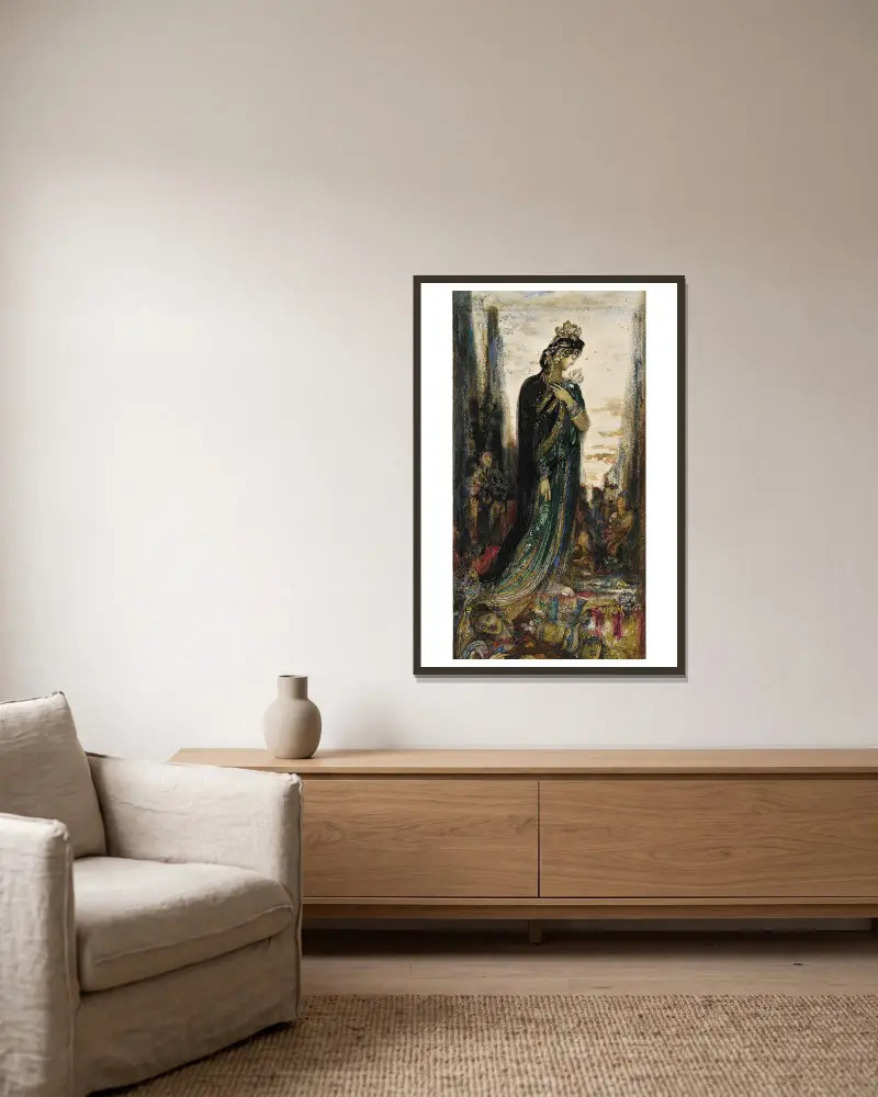 Helena, Gustave Moreau v rámu na stěně