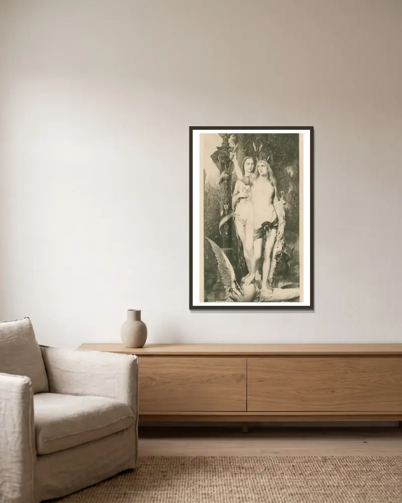 Medea und Jason von Gustave Moreau gerahmt an einer Wand
