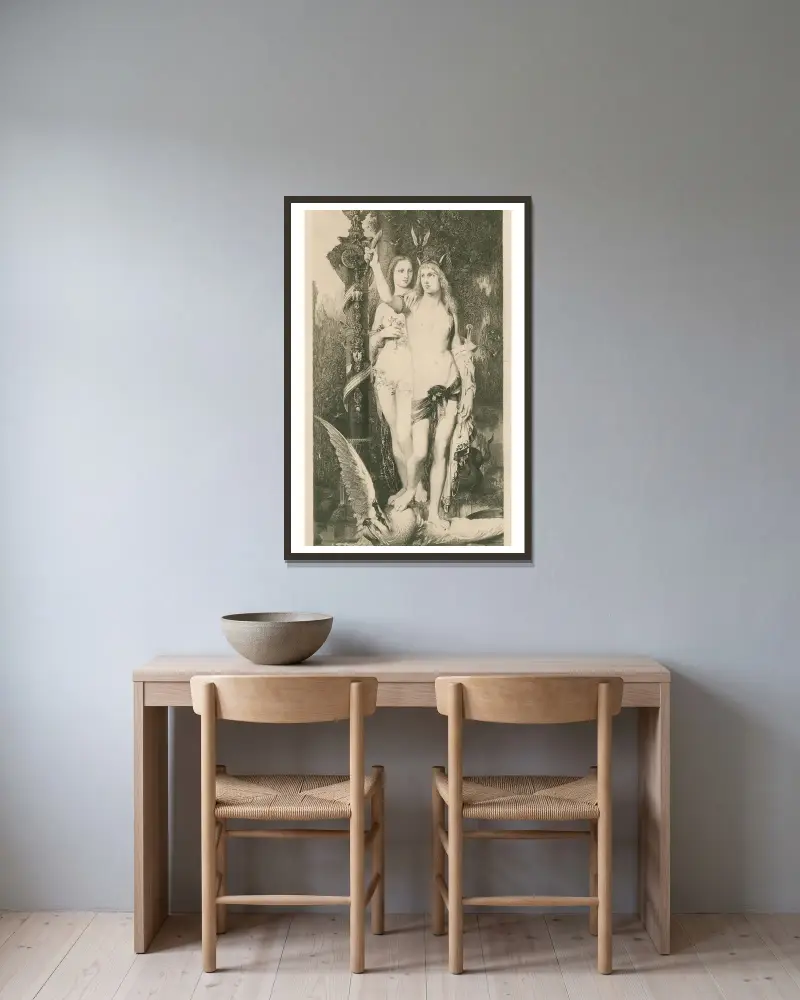 Medea und Jason von Gustave Moreau gerahmt an einer Wand
