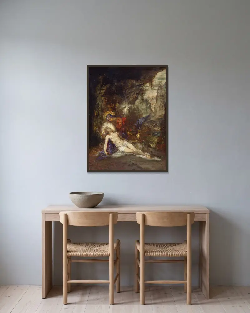 Pietà, Gustave Moreau w ramie na ścianie