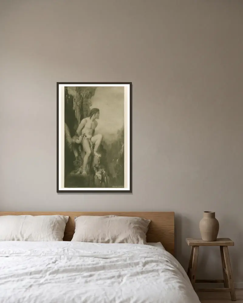 Prométhée, Gustave Moreau v rámu na stěně