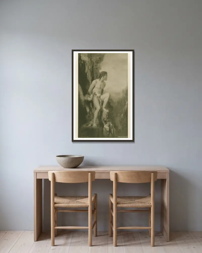 Prométhée, Gustave Moreau v rámu na stěně