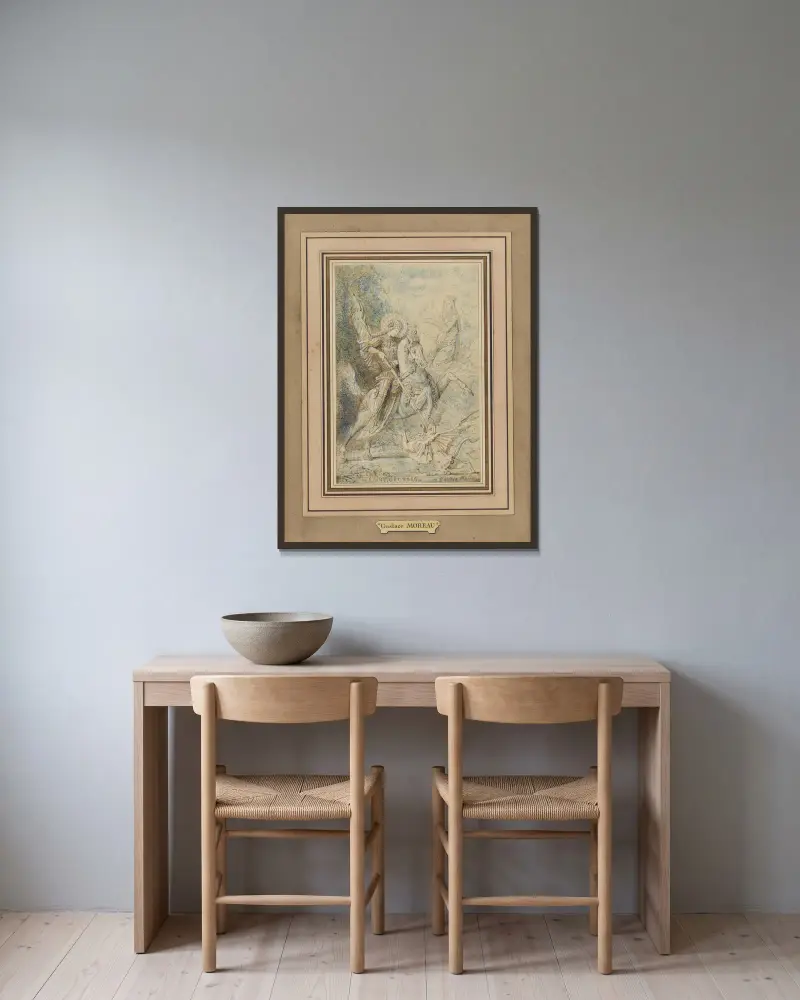 Svatý Jiří, Gustave Moreau v rámu na stěně