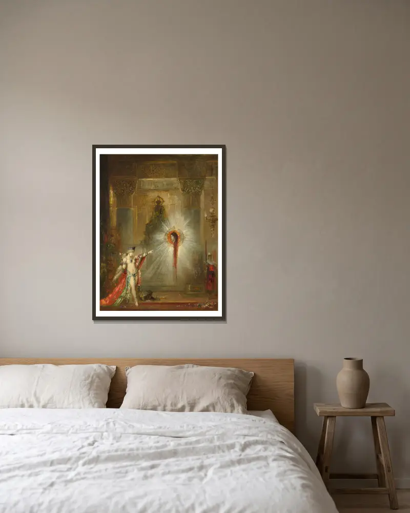 Die Erscheinung, 1876 – Nr. 2 von Gustave Moreau gerahmt an einer Wand