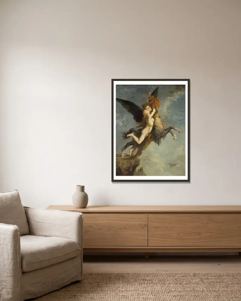 Chiméra, Gustave Moreau v rámu na stěně