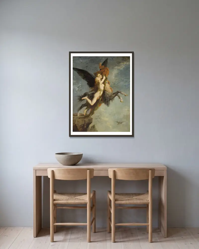 Chiméra, Gustave Moreau v rámu na stěně
