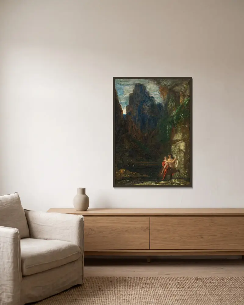 Výchova Achilleova, Gustave Moreau v rámu na stěně