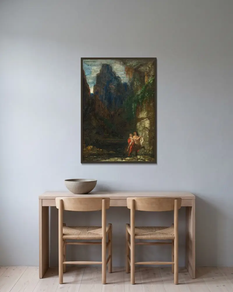 Výchova Achilleova, Gustave Moreau v rámu na stěně