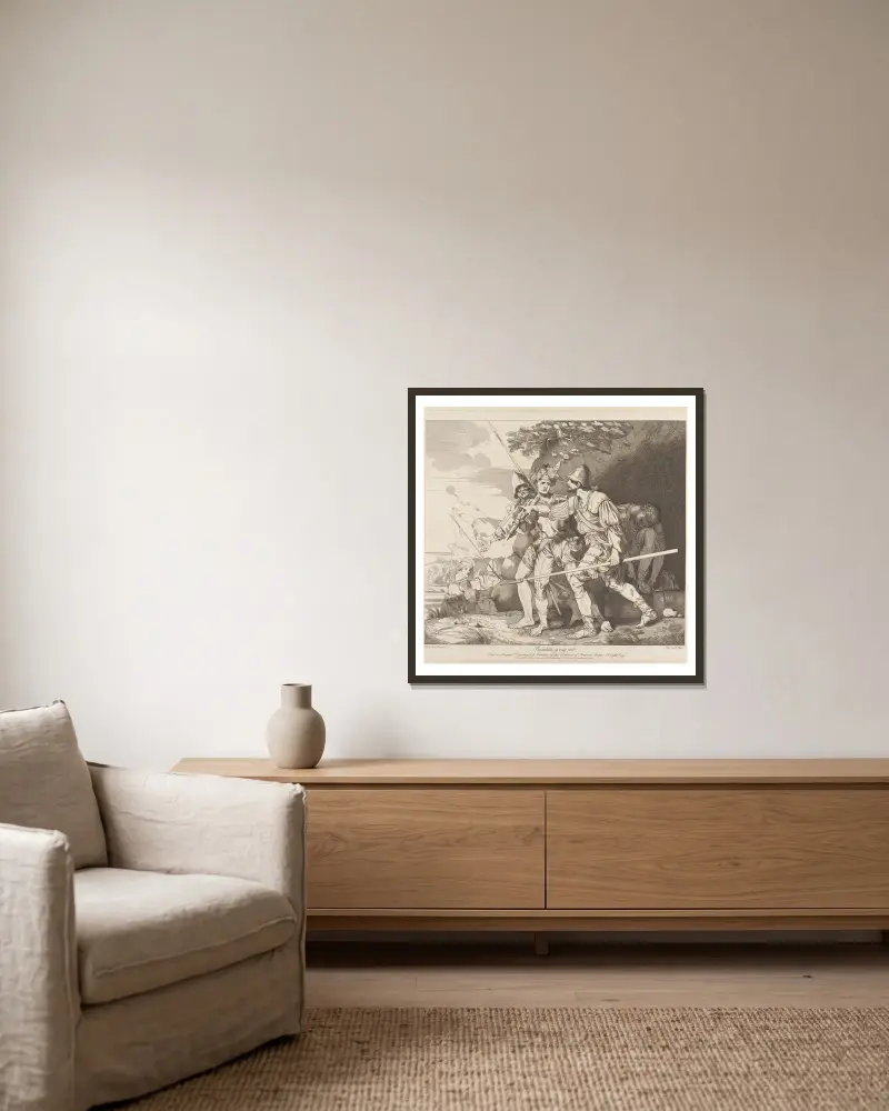 Banditen ausziehend von John Hamilton Mortimer gerahmt an einer Wand