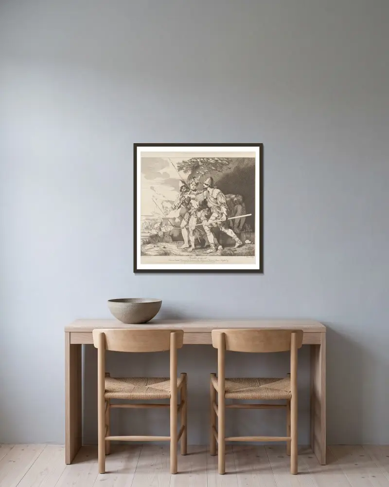 Banditen ausziehend von John Hamilton Mortimer gerahmt an einer Wand