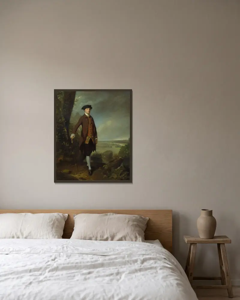 Thomas Le Blanc av John Hamilton Mortimer inramad på en vägg