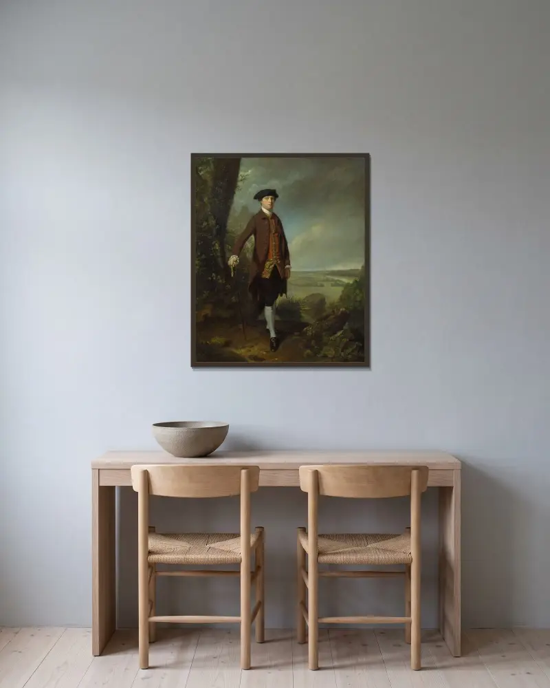 Thomas Le Blanc av John Hamilton Mortimer inramad på en vägg