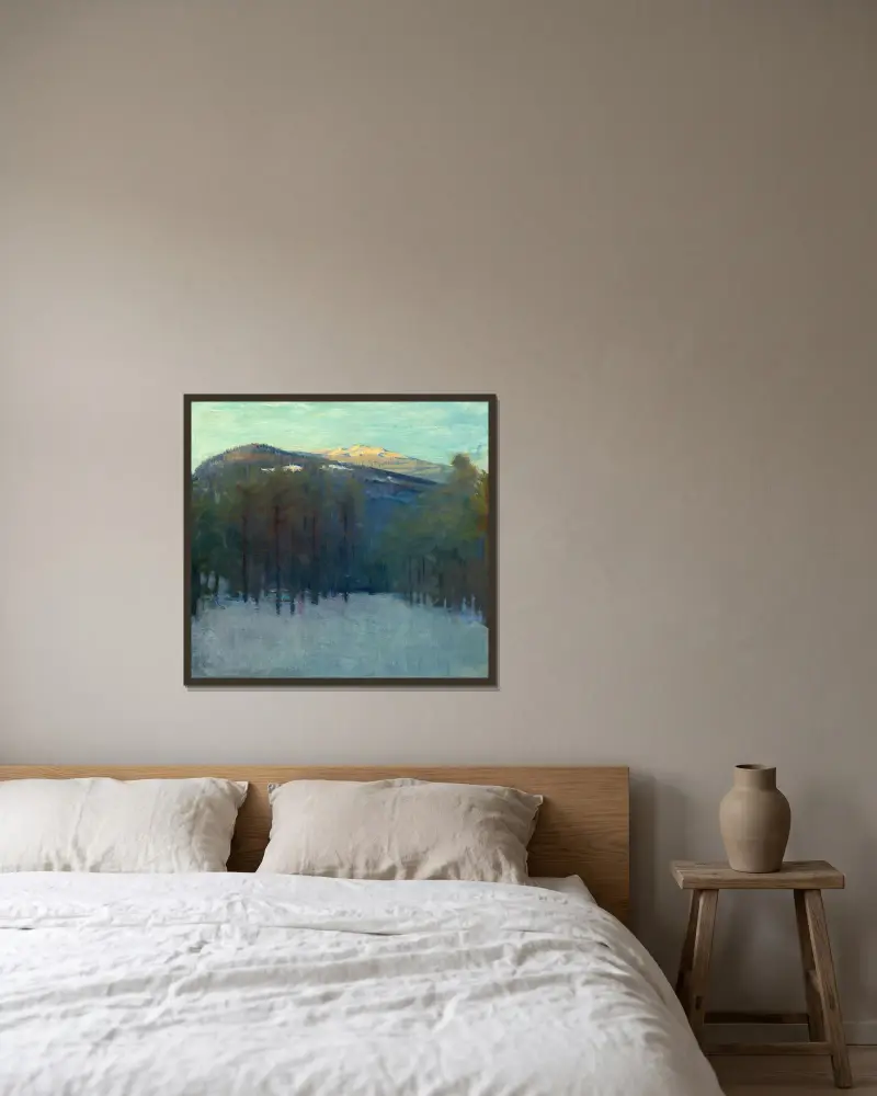 Mount Monadnock, 1911 von Abbott Handerson Thayer gerahmt an einer Wand