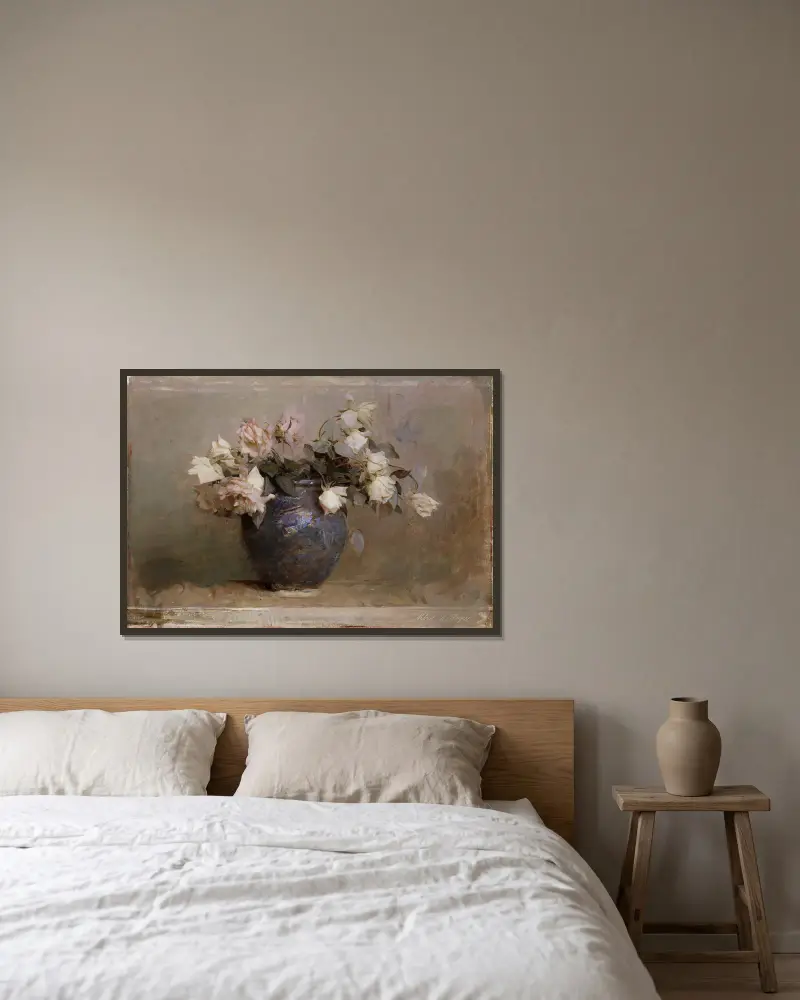 Rosen von Abbott Handerson Thayer gerahmt an einer Wand