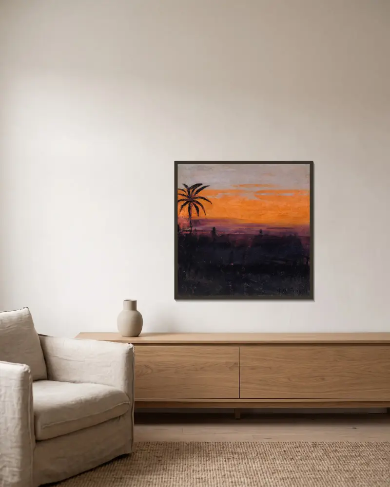 The Sky Simulated By Red Flamingoes, Study For Book Concealing Coloration In The Animal Kingdom av Abbott Handerson Thayer inramad på en vägg