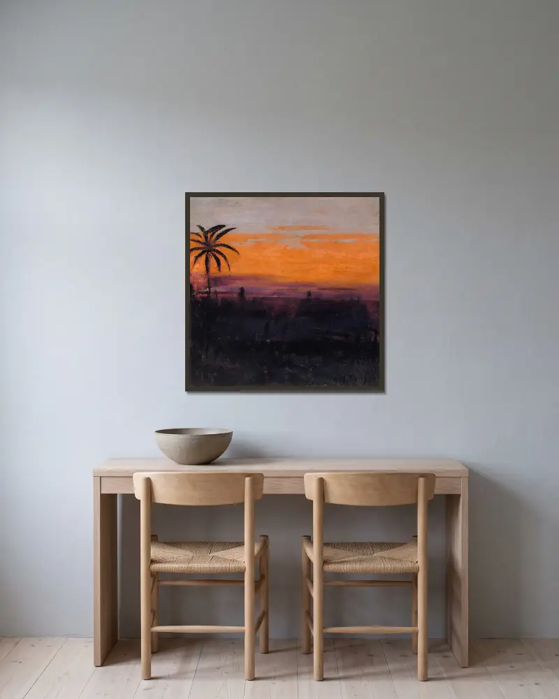 The Sky Simulated By Red Flamingoes, Study For Book Concealing Coloration In The Animal Kingdom av Abbott Handerson Thayer inramad på en vägg