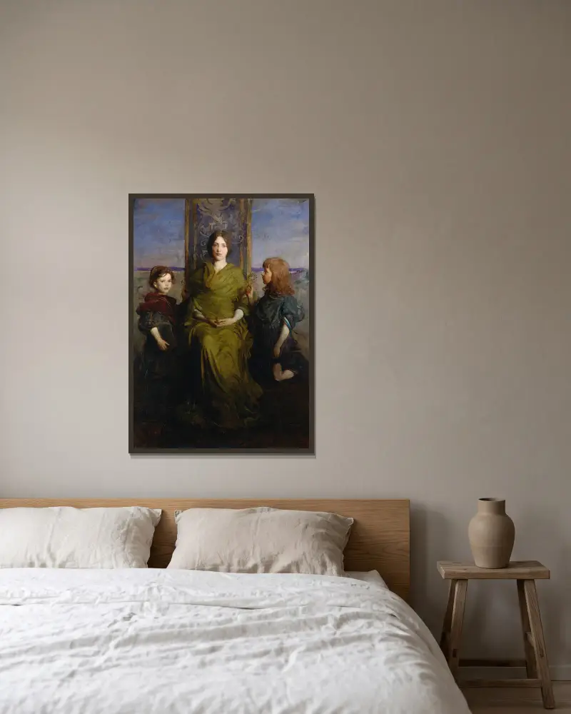 Madona na trůně, Abbott Handerson Thayer v rámu na stěně