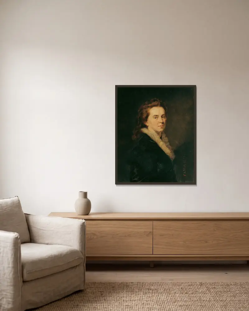 Auguste Granitsch av Hans Canon inramad på en vägg