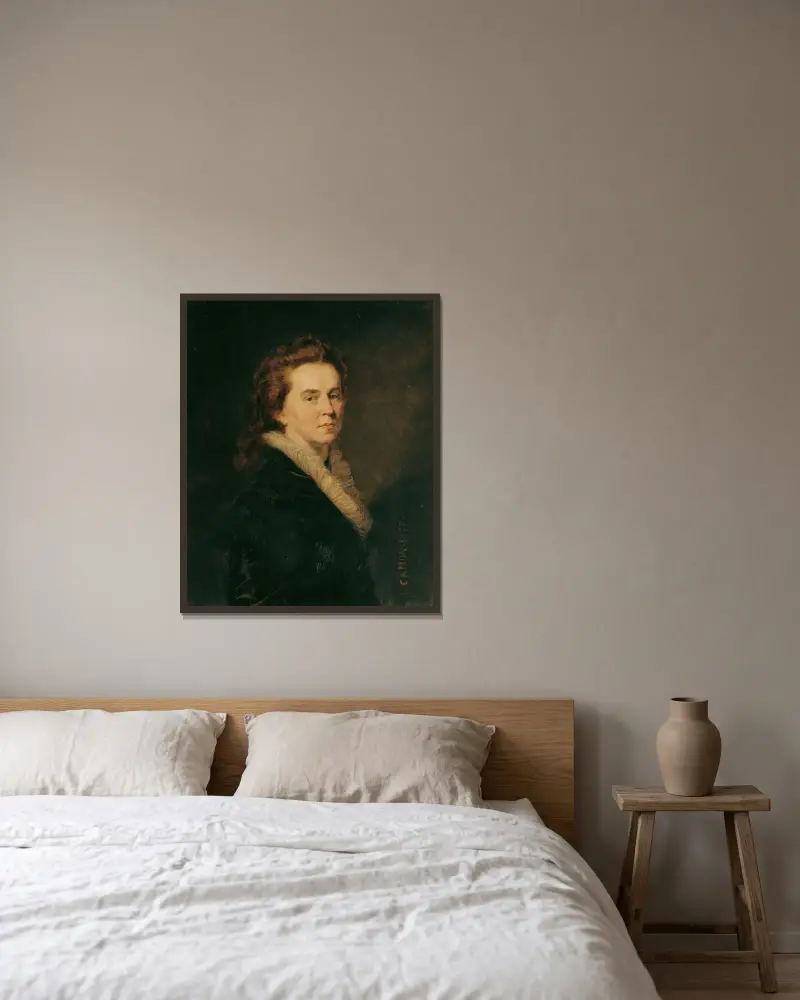Auguste Granitsch av Hans Canon inramad på en vägg