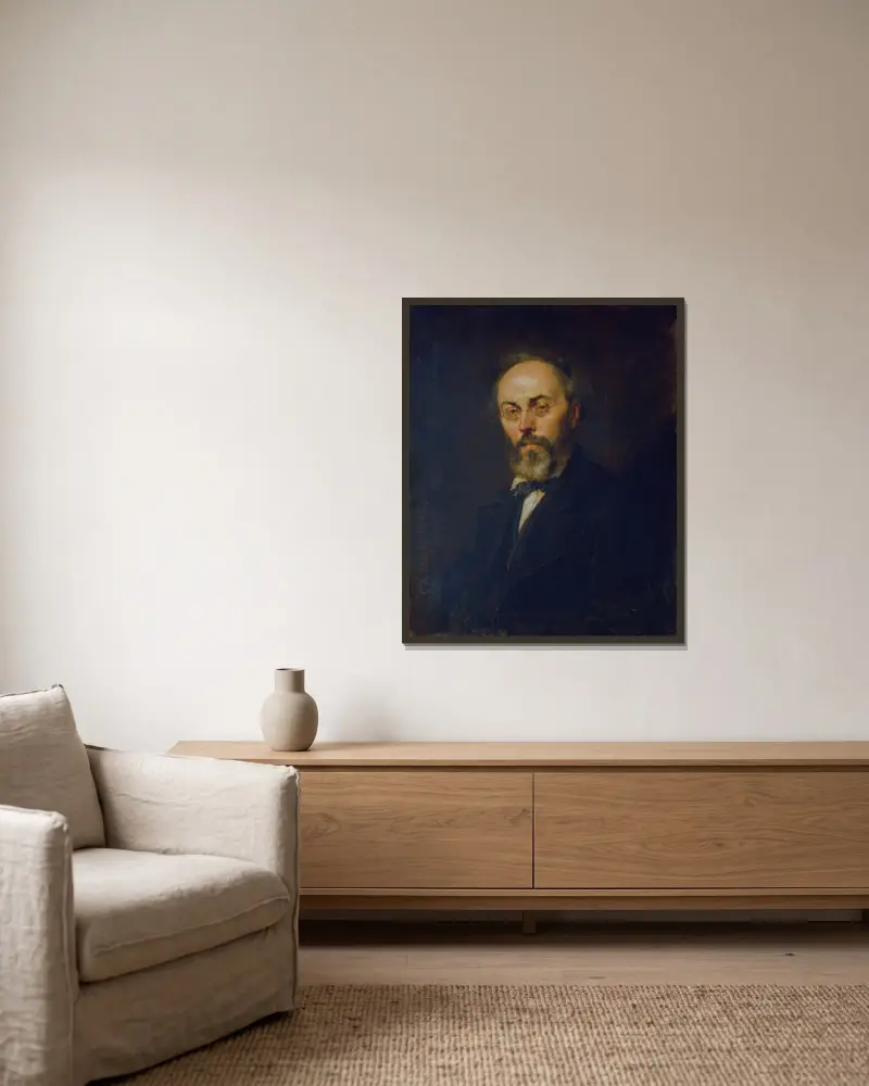 Der Reichsratsabgeordnete Georg Granitsch von Hans Canon gerahmt an einer Wand