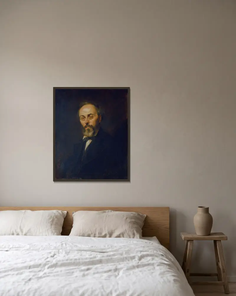 Der Reichsratsabgeordnete Georg Granitsch von Hans Canon gerahmt an einer Wand
