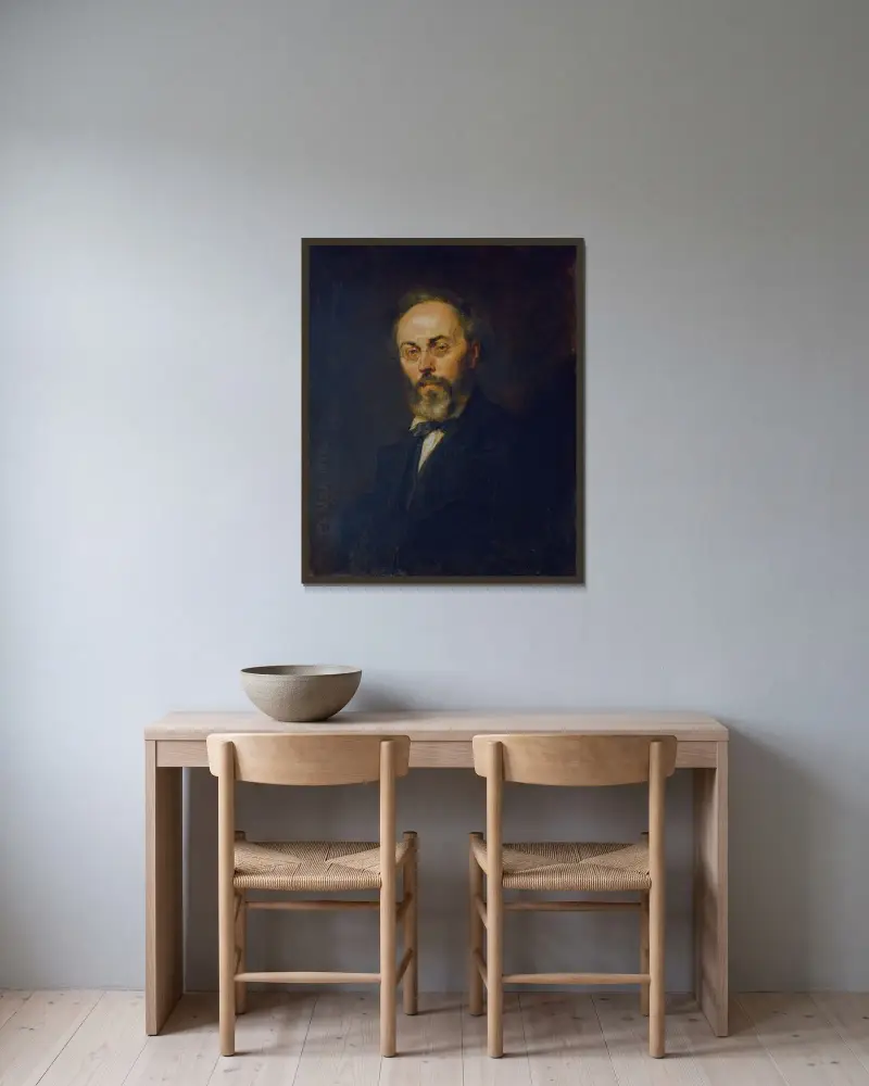 Der Reichsratsabgeordnete Georg Granitsch von Hans Canon gerahmt an einer Wand