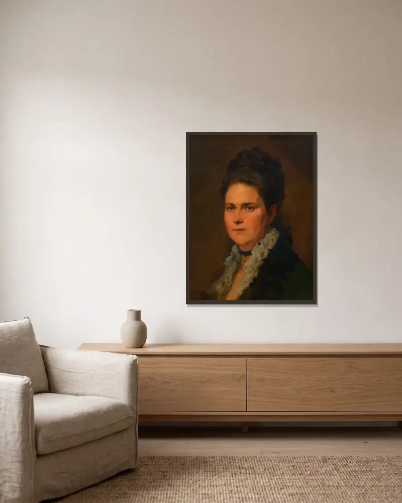 Leopoldine Freiin von Liebieg, geb. Mayr av Hans Canon inramad på en vägg