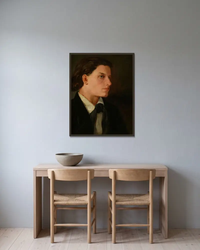 Ludwig Martinelli (Schauspieler) av Hans Canon inramad på en vägg