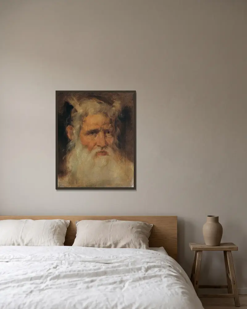 Moses av Hans Canon inramad på en vägg