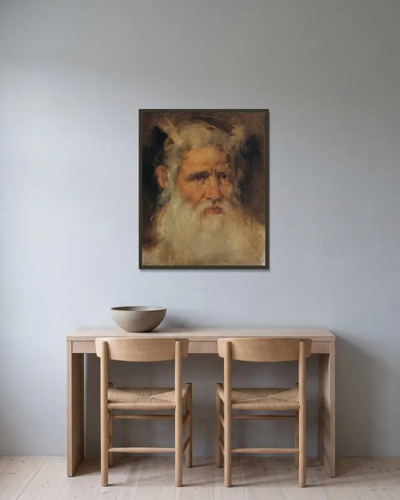 Moses av Hans Canon inramad på en vägg