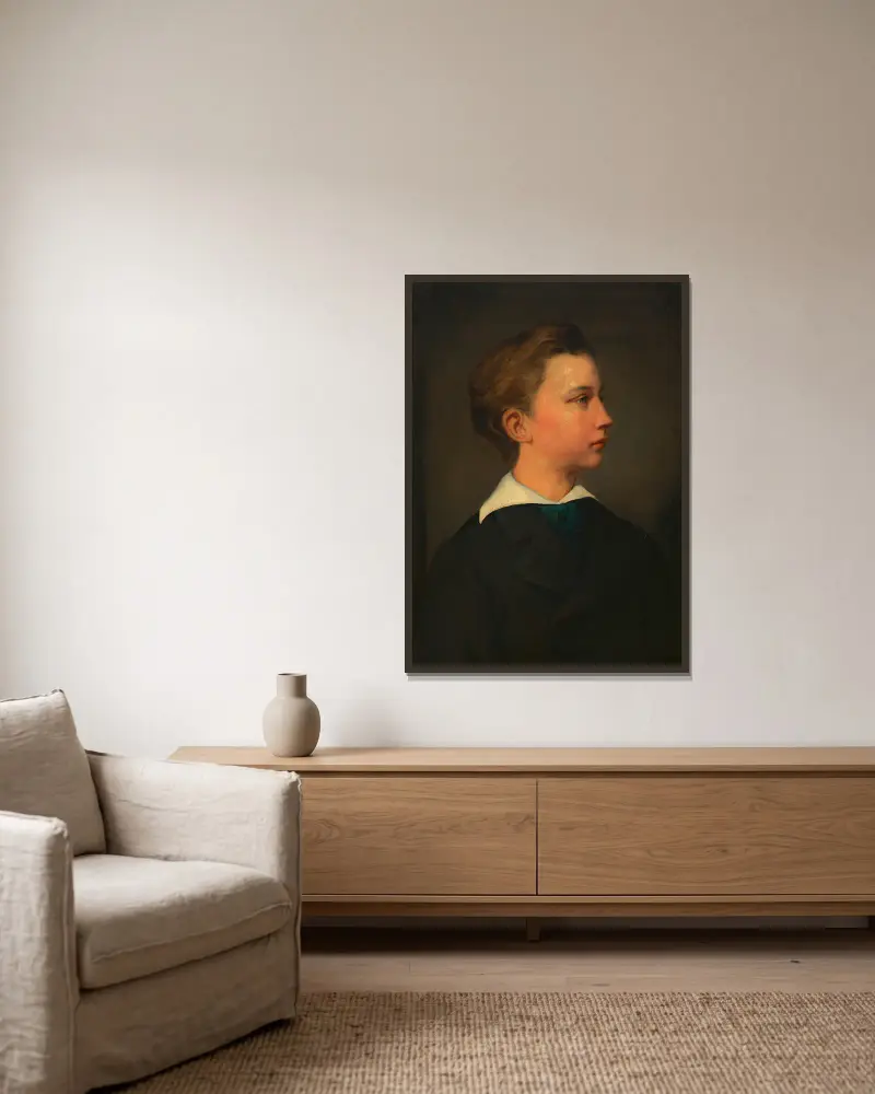 Portret chłopca, Hans Canon w ramie na ścianie