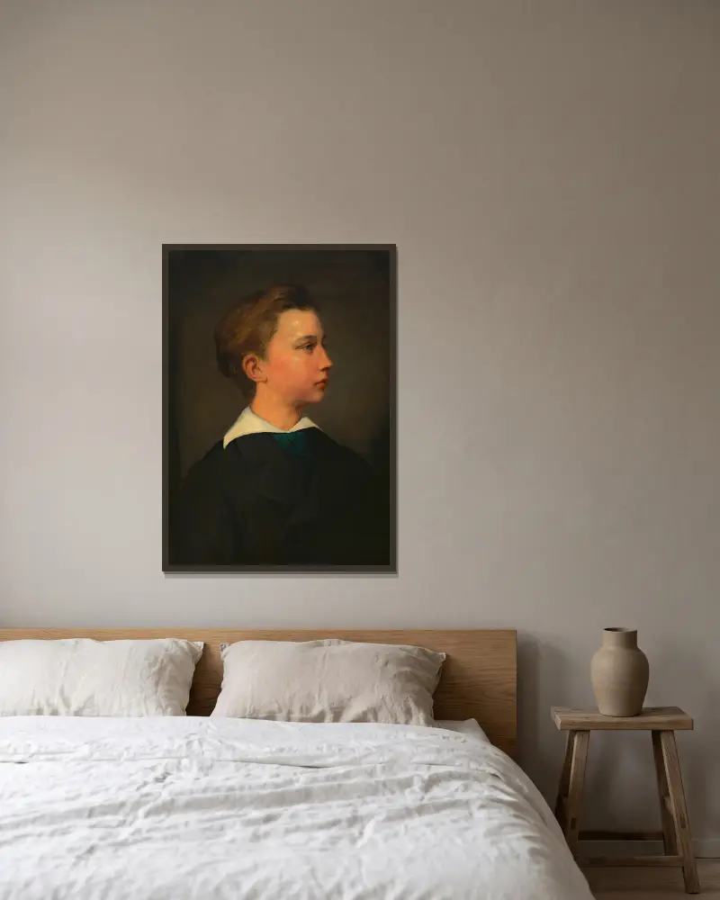 Portret chłopca, Hans Canon w ramie na ścianie