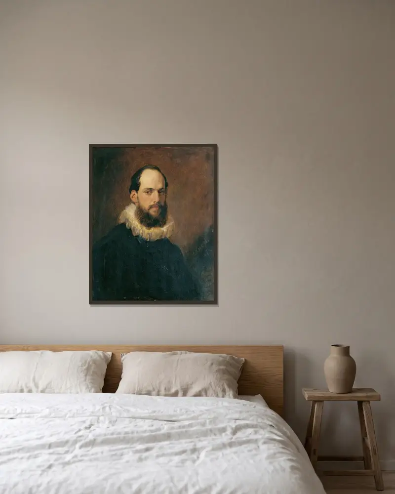 Wilhelm Wartenegg In Einem Kostüm Des 17. Jahrhunderts av Hans Canon inramad på en vägg