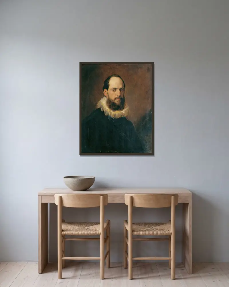 Wilhelm Wartenegg In Einem Kostüm Des 17. Jahrhunderts av Hans Canon inramad på en vägg