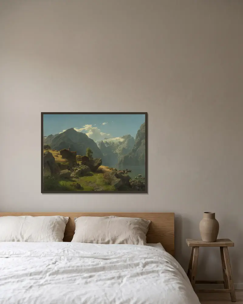 Balestrand, Hans Gude v rámu na stěně