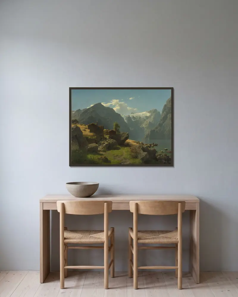 Balestrand, Hans Gude v rámu na stěně