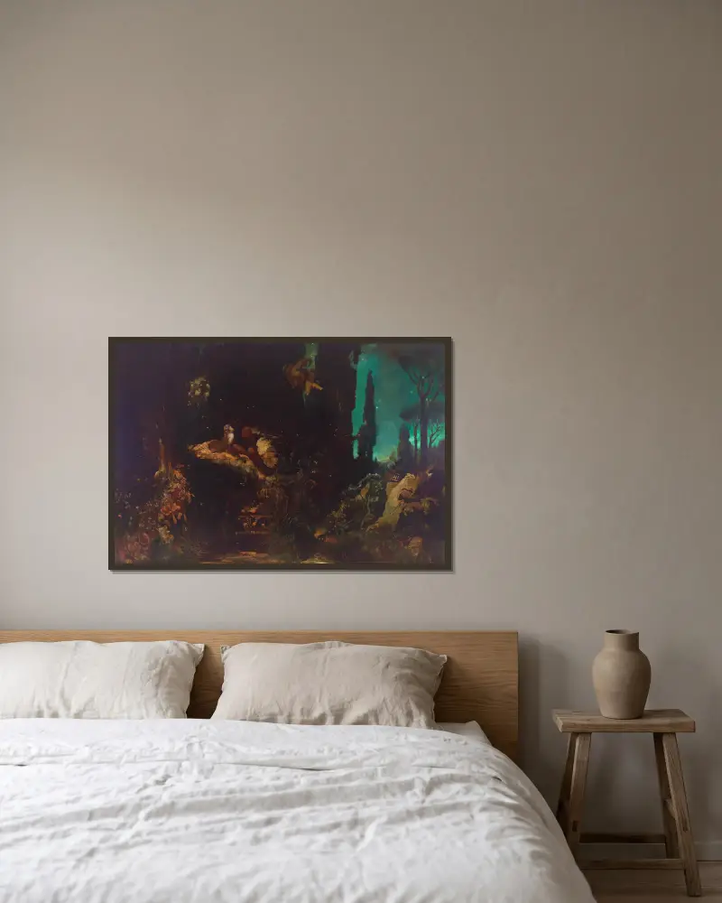 Ein Sommernachtstraum von Hans Makart gerahmt an einer Wand