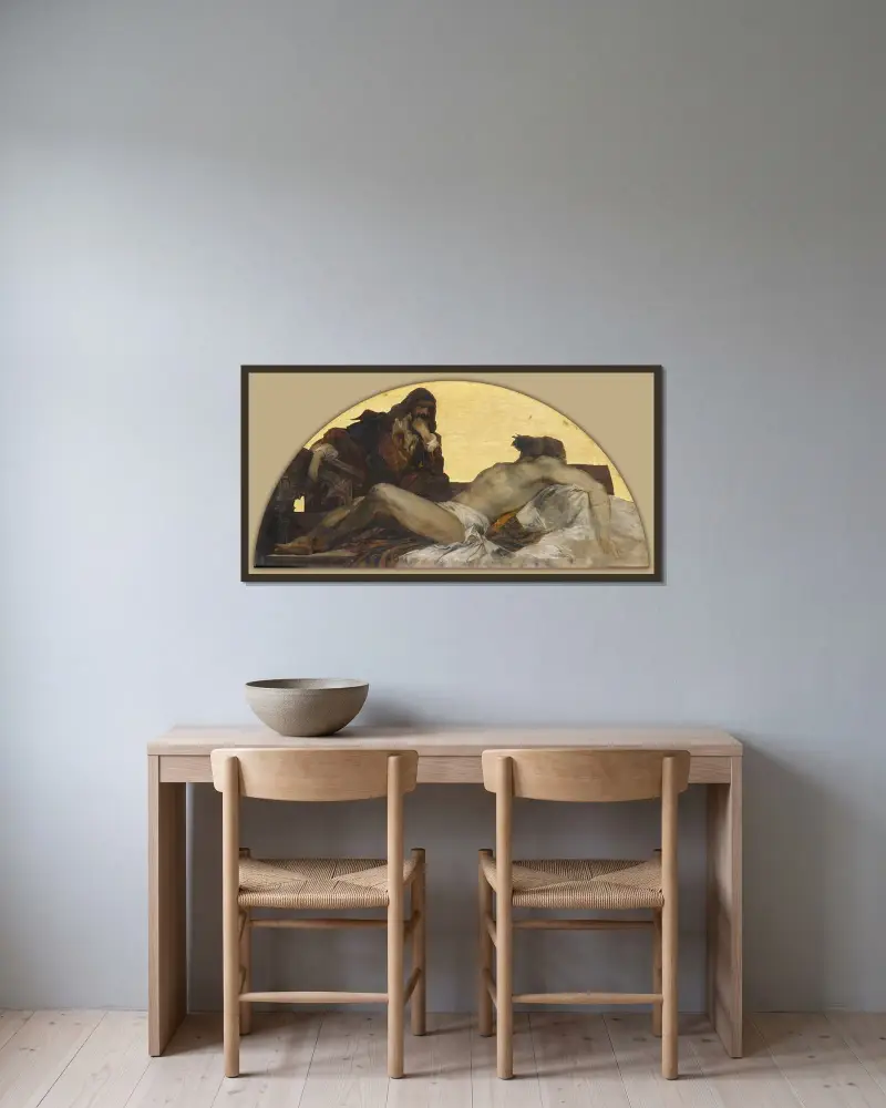 Anthony van Dyck av Hans Makart inramad på en vägg