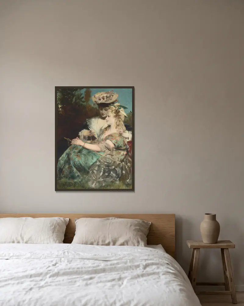 Der Liebesbrief von Hans Makart gerahmt an einer Wand