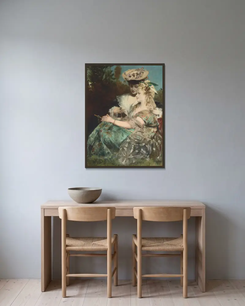 Der Liebesbrief von Hans Makart gerahmt an einer Wand