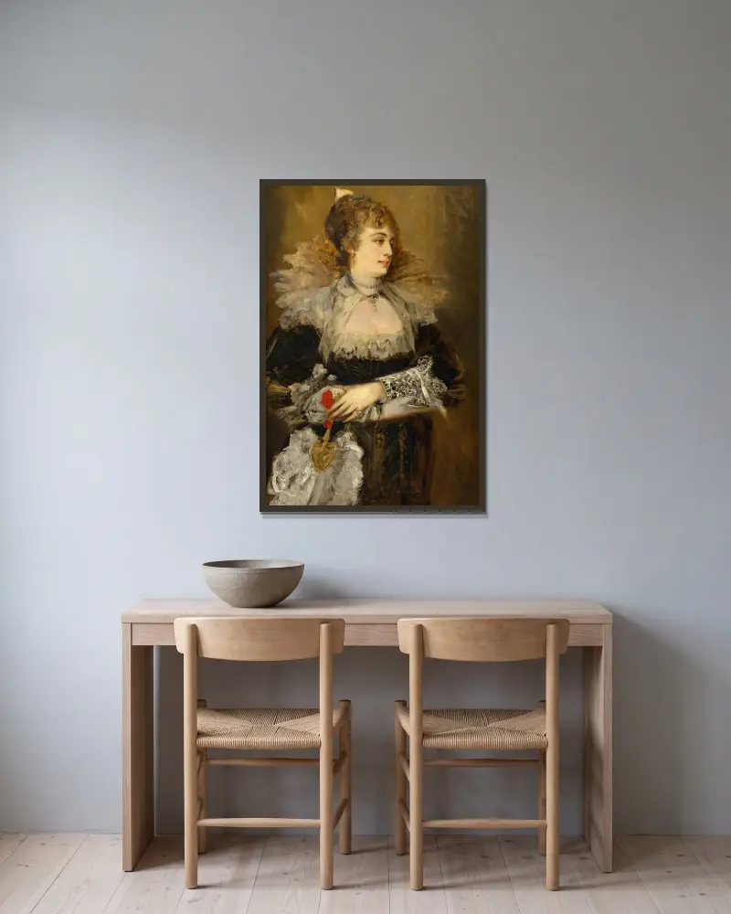 Hanna Klinkosch von Hans Makart gerahmt an einer Wand