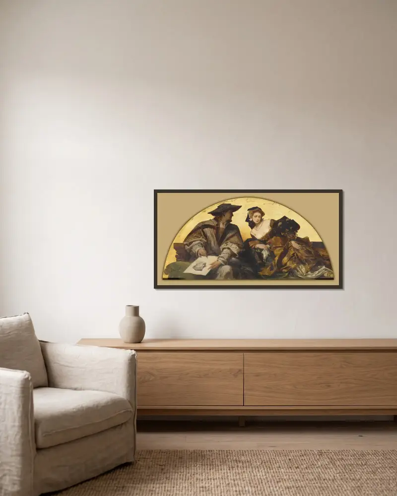 Hans Holbein den yngre av Hans Makart inramad på en vägg