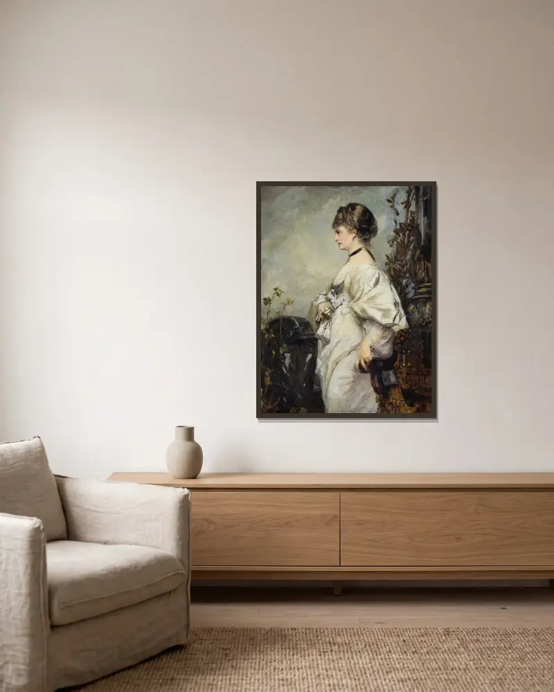Magdalena Plach von Hans Makart gerahmt an einer Wand