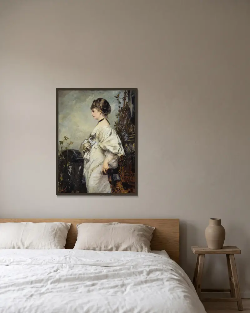 Magdalena Plach von Hans Makart gerahmt an einer Wand